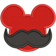Mickey Mouse Mustache Applique Machine Embroidery Design